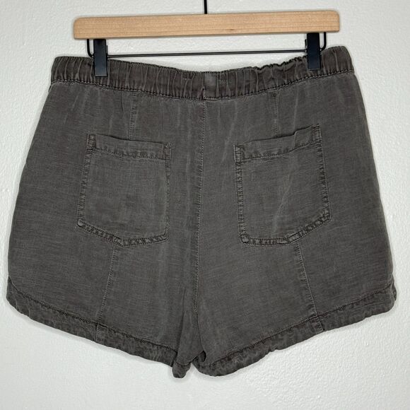 C&C California Womens Linen Blend Shorts Large Brown Gray Coastal Summer Boho - Picture 2 of 7
